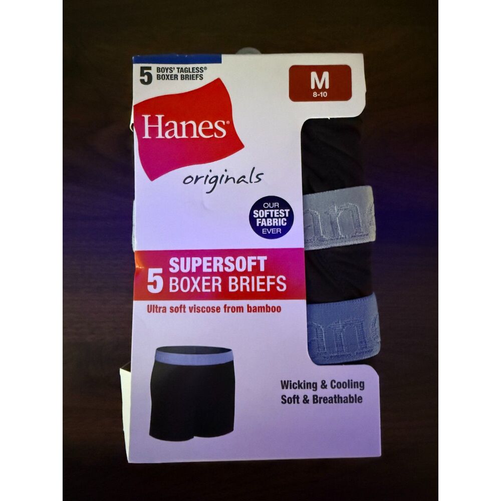 New Hanes Boys Supersoft Boxer Briefs